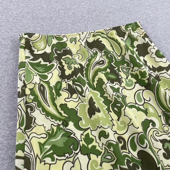 Y2K Paisley Fairy Grunge Midi Skirt Size S Green Boho Hippie Pull-On VTG Cottage - Picture 6 of 10